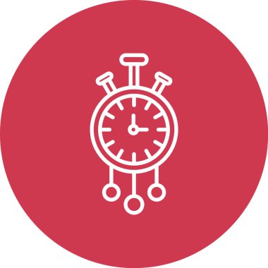 Saat simgesi vektör illüstrasyonu