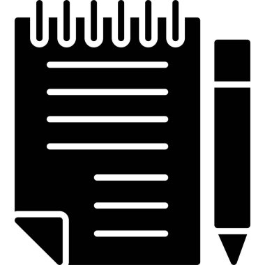 notepad kalem yazma simgesi ana hat biçiminde