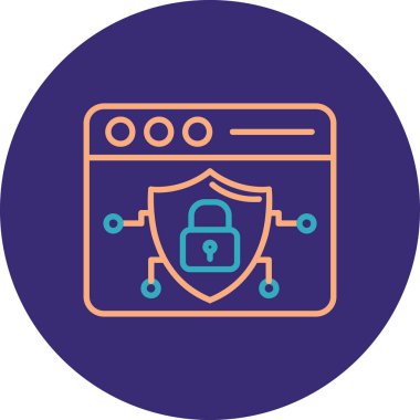 Güvenlik simgesinin vektör illüstrasyonu