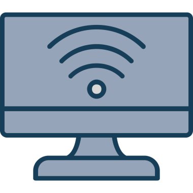 Bilgisayar. Web simgesi basit illüstrasyon