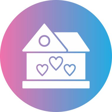 Kalp ikonu vektör illüstrasyonu