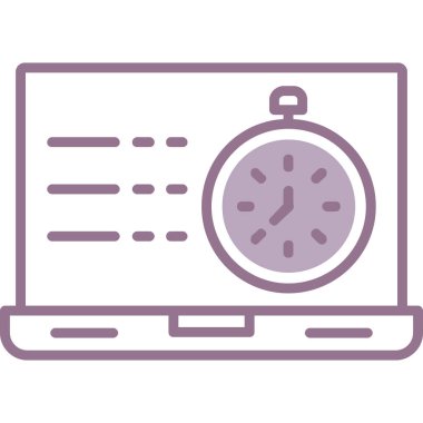 zaman yönetimi düz simgesi, vektör, illüstrasyon