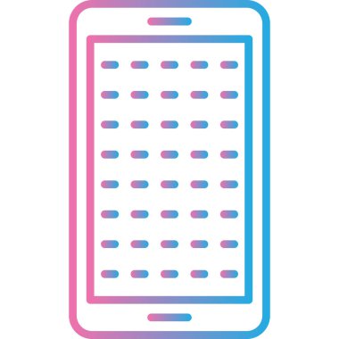 Akıllı telefon simgesinin vektör illüstrasyonu