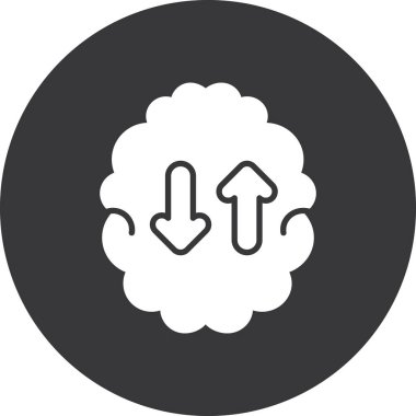 bulut indirme simgesi vektör çizimi