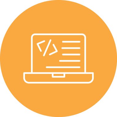 Dizüstü bilgisayar simgesi vektör çizimi