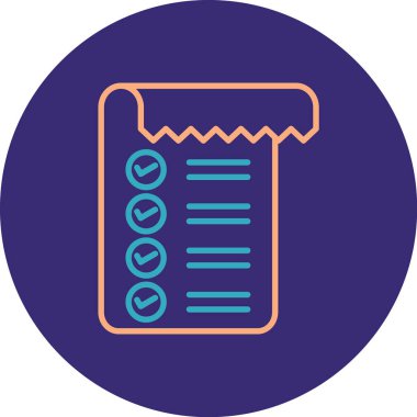 Kontrol listesi simgesinin vektör illüstrasyonu