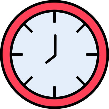 Saat simgesi vektör illüstrasyonu