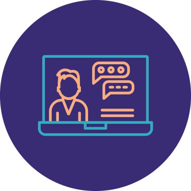 Bilgisayar. Web simgesi basit illüstrasyon