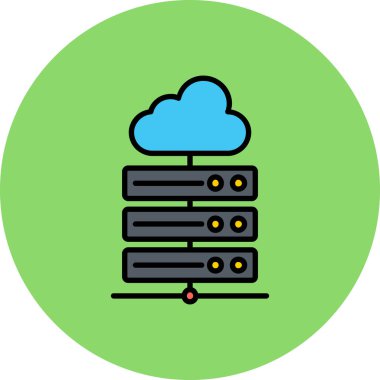 ev sahibi bulut depolama simgesi, düz biçim tasarımı
