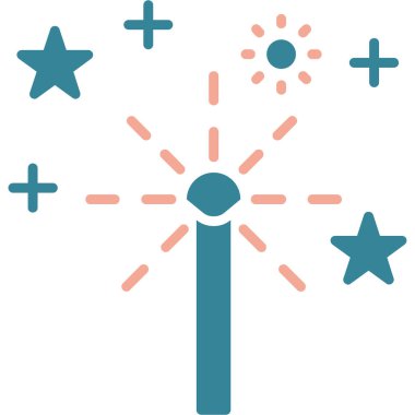 Havai fişekler. Web simgesi basit illüstrasyon