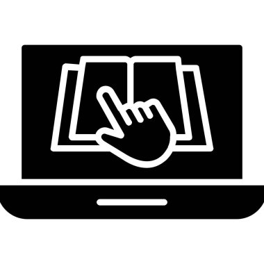 imleç simgesi çizimi olan dizüstü bilgisayar