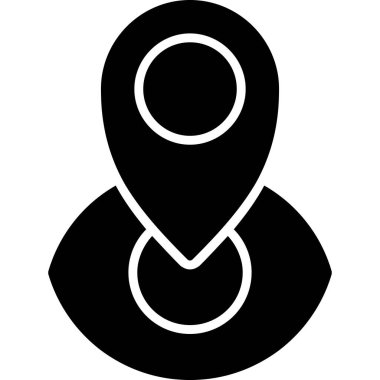 konum haritası pin simgesi ana hat biçiminde