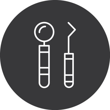 Test tübü simgesinin vektör illüstrasyonu