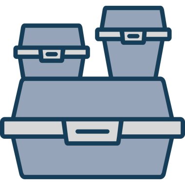 Konteynır. Web simgesi basit illüstrasyon