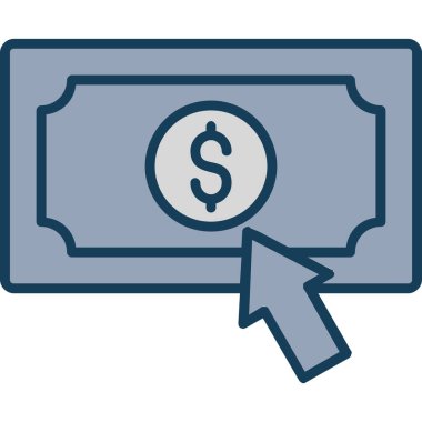 Dolar. Web simgesi basit illüstrasyon