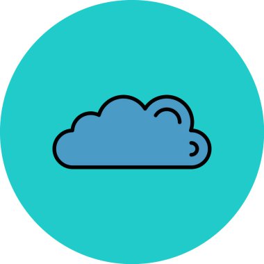 Bulut. Web simgesi basit illüstrasyon