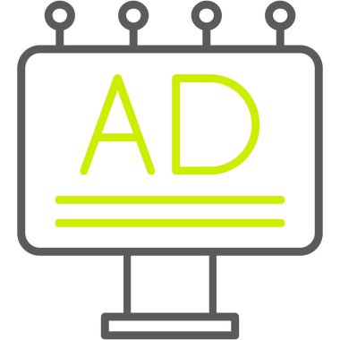 reklam reklam ikonu ana hatları biçiminde