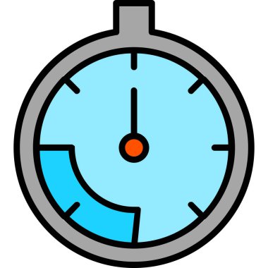 Saat. Web simgesi basit illüstrasyon