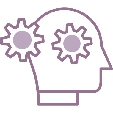 Beyin. Web simgesi basit illüstrasyon