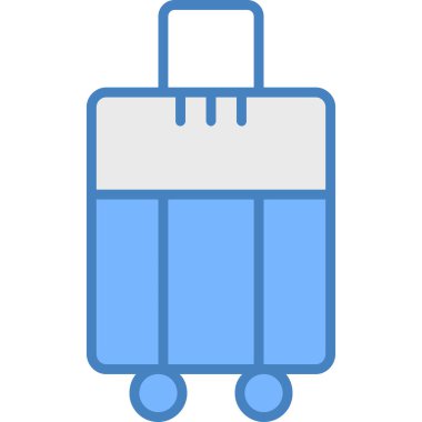 Bavul simgesi. Ağ için bagaj vektör simgelerinin basit çizimi