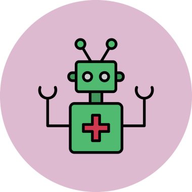 Robot simgesinin vektör illüstrasyonu