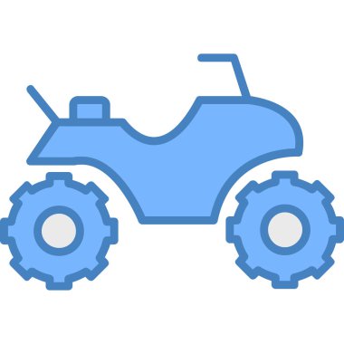 Traktör ikon vektör illüstrasyonu