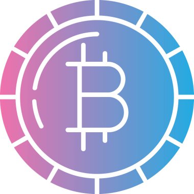 bitcoin. Web simgesi basit illüstrasyon