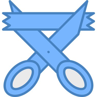 Makas. Web simgesi basit illüstrasyon