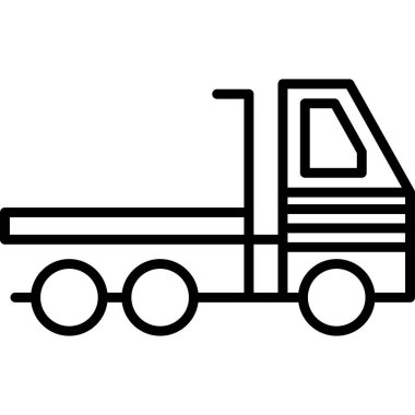 Kamyon. Web simgesi basit illüstrasyon