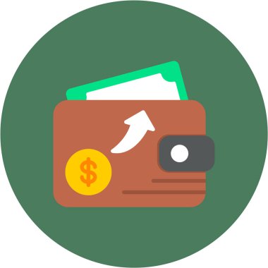 para dolar düz simge düz stil