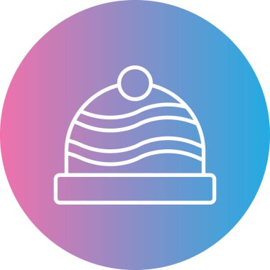 Bir şapka simgesinin vektör illüstrasyonu