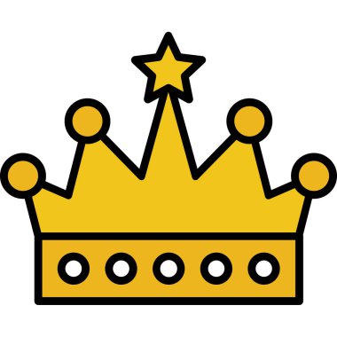 taç simgesi vektör illüstrasyonu