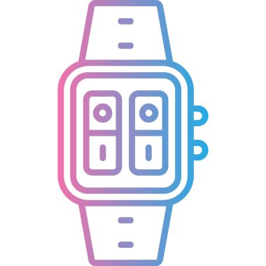 akıllı saat modern simge, vektör illüstrasyonu