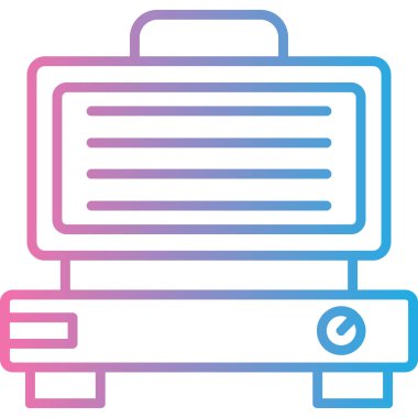 Yazıcı. Web simgesi basit illüstrasyon