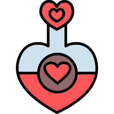 Kalp ikonu vektör illüstrasyonu