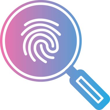 parmak izi ikonu vektör illüstrasyonu