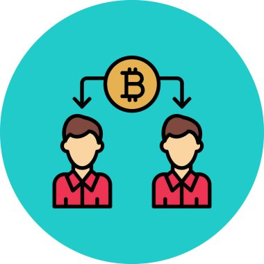 bitcoin. Web simgesi basit illüstrasyon