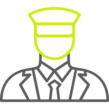 Müdür bey. Web simgesi basit illüstrasyon