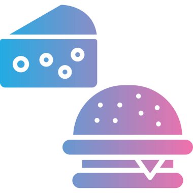 Hamburger. Web simgesi basit illüstrasyon