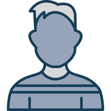 Adamım. Web simgesi basit illüstrasyon