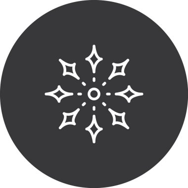 kar tanesi web simgesi, vektör tasarımı