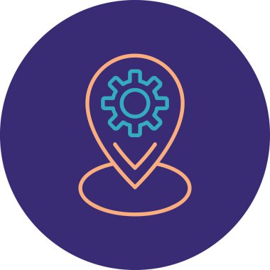 Web ve ticari ağ için eşsiz vektör simgesi