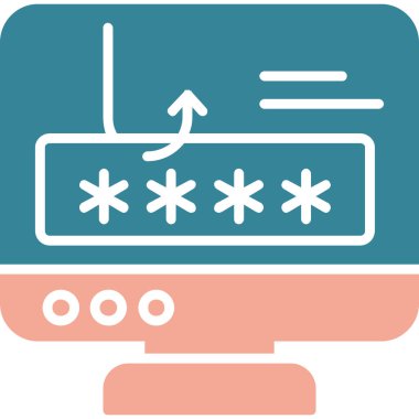 parola ikonu vektör illüstrasyonu