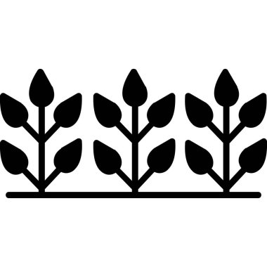 bitki ikonu. Web için yaprak vektör simgelerinin özet çizimi