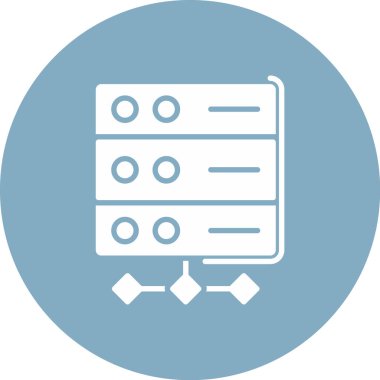 Veri veritabanı sunucu simgesi ana hat biçiminde