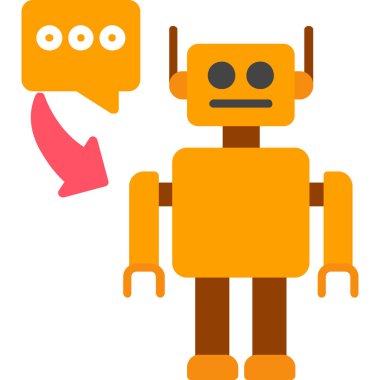 robot ile konuşma balonu