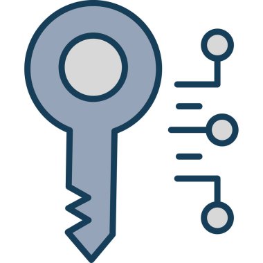 anahtar anahtar simgesi vektör illüstrasyonu