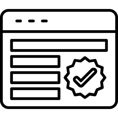 Kontrol listesi simgesi, vektör illüstrasyonu