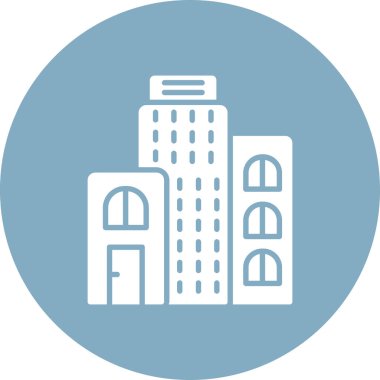 Binalar. Web simgesi basit illüstrasyon