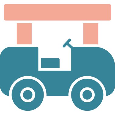 At arabası. Web simgesi basit illüstrasyon